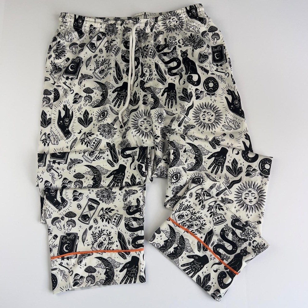 Whimsygoth Celestial Witchy Mystic Graphic Pajama Pants 2XL